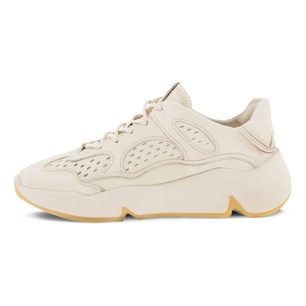 Womens Sneakers - ECCO Chunky Laced - Beige - 9587HUEWX